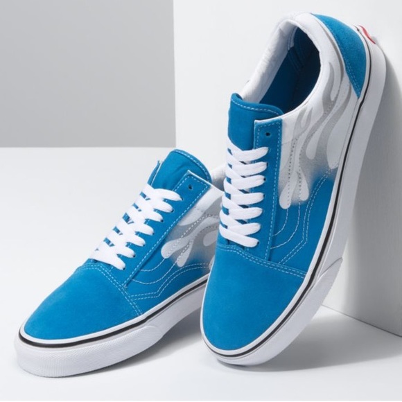 vans old skool flame blue